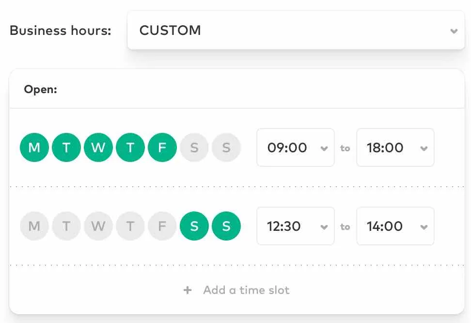 aircall horario de trabajo de cada agente