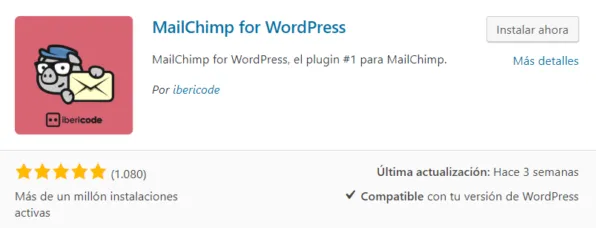 image 1 Cómo integrar MailChimp en WordPress