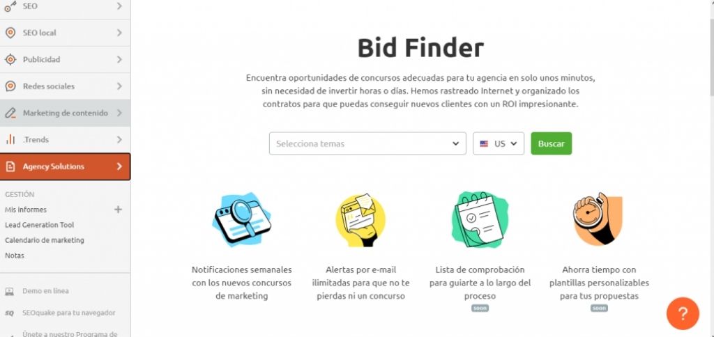 Agency Solutions Bid Finder Semrush | Review 2022