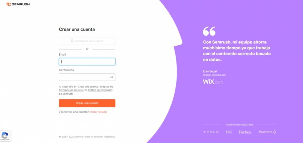 crear cuenta semrush Semrush | Review 2022