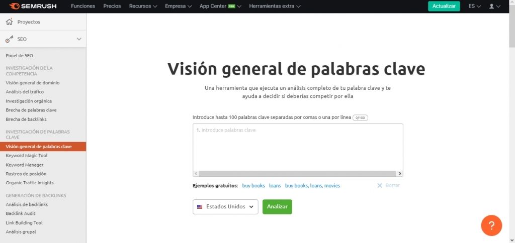 general palabras claves semrush Semrush | Review 2022