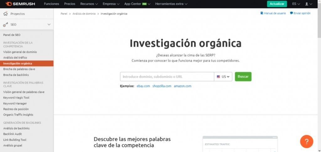 investigacion organica semrush Semrush | Review 2022